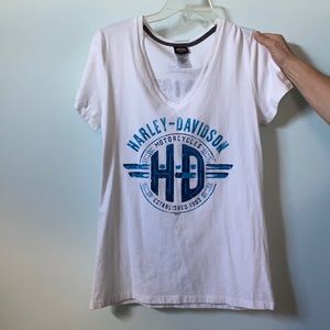 Harley Davidson v neck t shirt